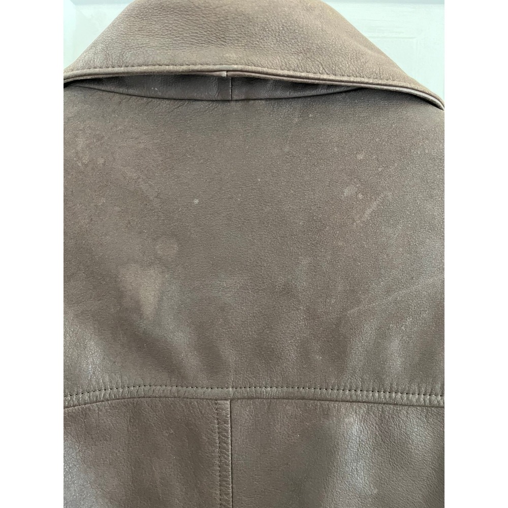 G-III Authentic Bomber Brown Leather Flight Jacket - Picture 7 of 8